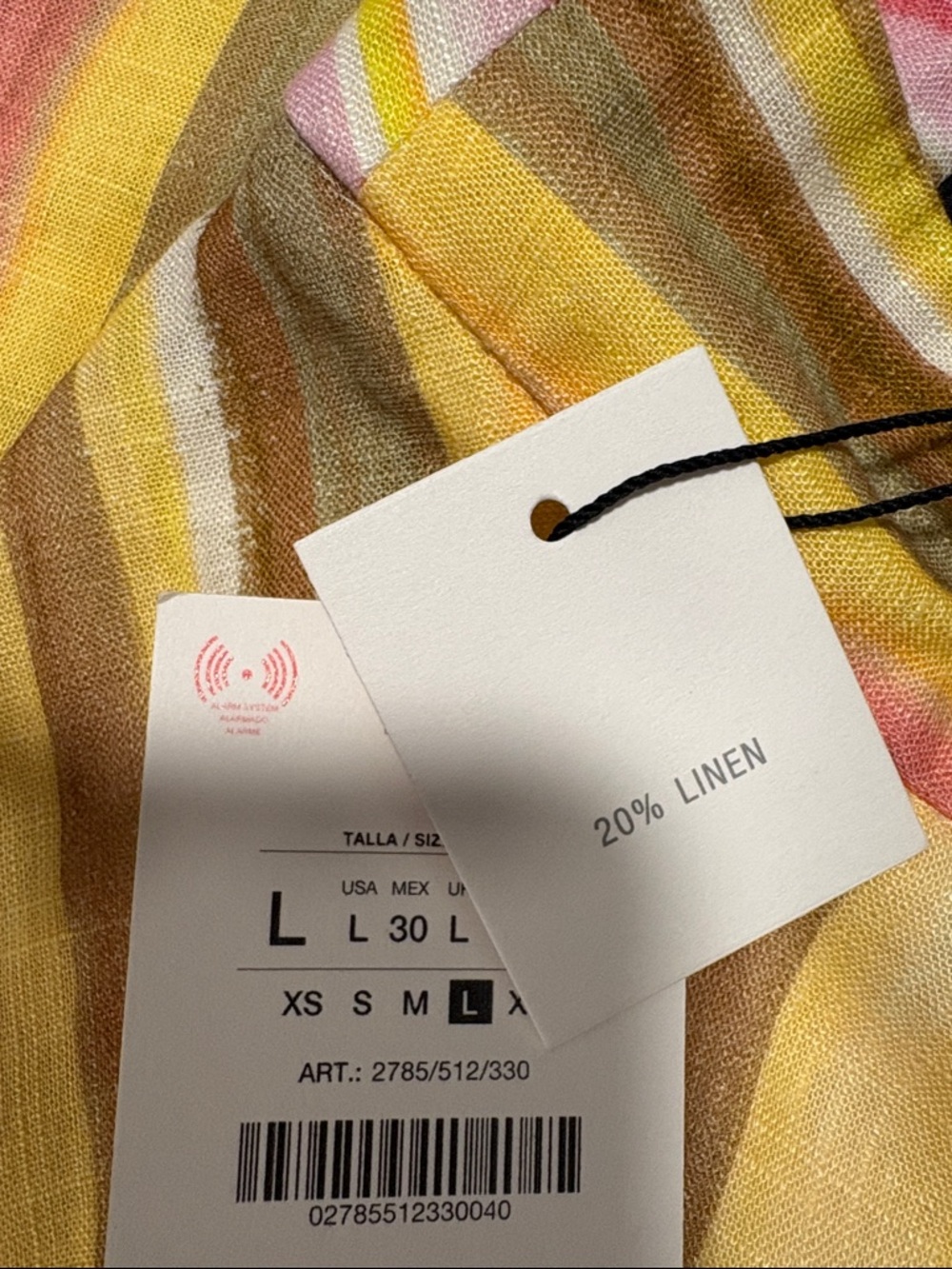 Zara Striped Multi Color Linen Pants - Picture 7 of 8